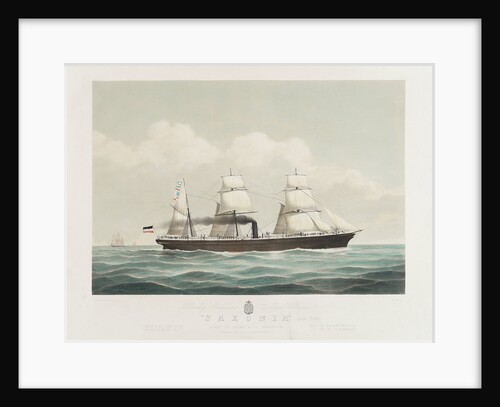 Hamburg American mail steamer 'Saxonia' by H. Petersen