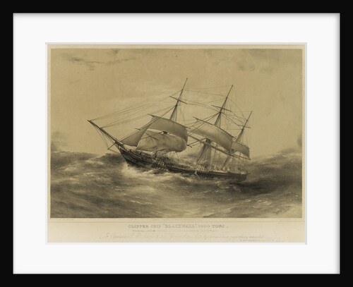 Clipper ship 'Blackwall...' by Thomas Goldsworth Dutton