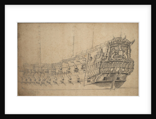 Portrait of the 'Mountagu' by Willem van de Velde the Elder