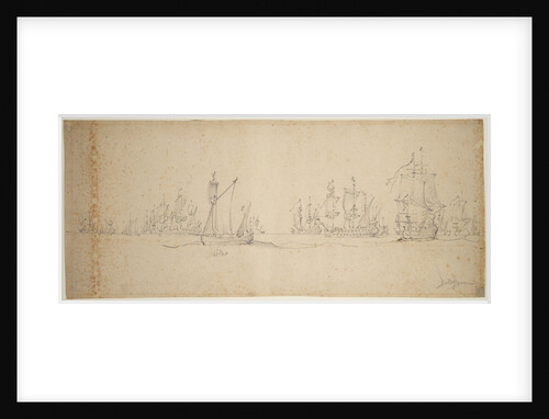 The Dutch fleet before the wind, May? 1672 by Willem van de Velde the Elder