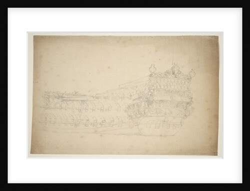 Portrait of a French two-decker by Willem van de Velde the Elder
