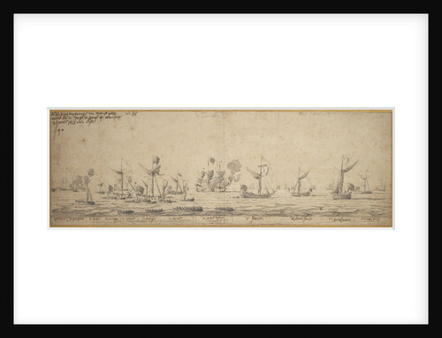 The yachts off Margate, 8 December 1677 by Willem van de Velde the Elder