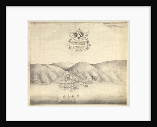 A view of His Majesty's squadron under George Townsend bombarding and cannonading the city of Bastia, Corsica, 1765 by Henry Doidge