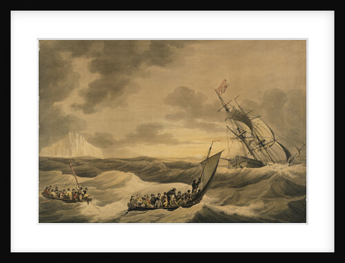 Loss of the Lady Hobart packet boat, also two lifeboat with survivors by John Thomas Serres