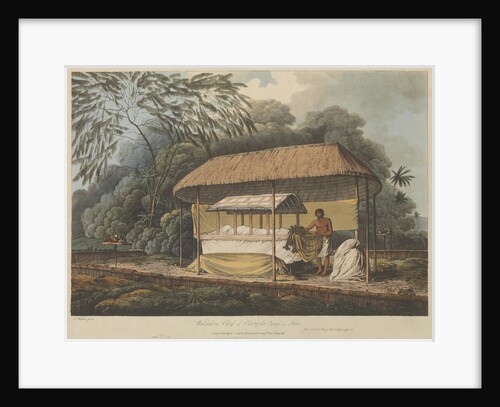 Views in the South Seas... Waheiadooa, Chief of Oheitepeha, lying in state by John Webber