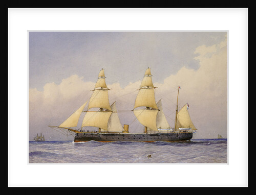 Sail assisted steam vessel 'Eclipse' at sea by William Frederick Mitchell