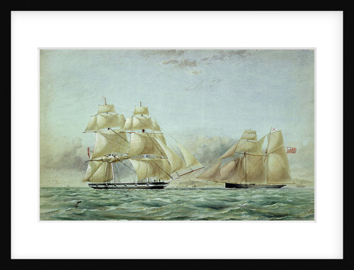 Sailing vessels 'Lyra' and 'Petrel' - opium ships by Thomas Goldsworth Dutton
