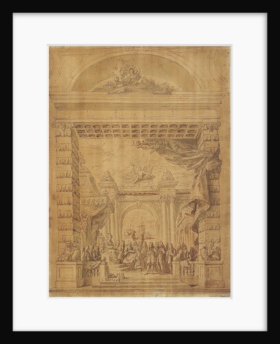 First design for the upper end of the Painted Hall, Greenwich Hospital by James Thornhill
