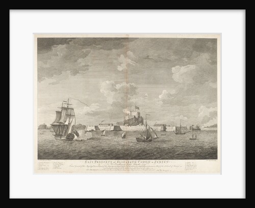 East prospect of Elizabeth Castle in Jersey by James D' Auvergne