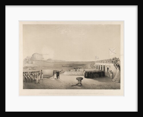 Landing of Queen Victoria & Prince Albert, 3 September 1846, on the New South Pier, St Heliers, Jersey by J. Le Capelain