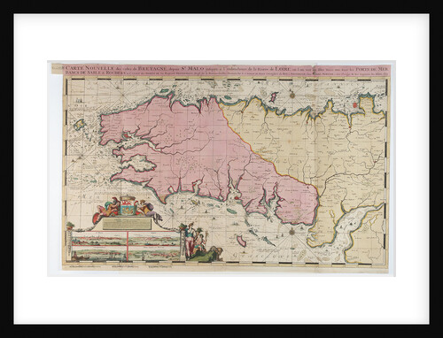 Map of St. Malo, France by Romeyn de Hooghe