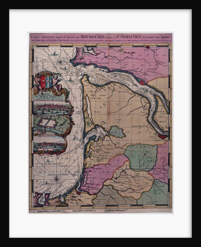 Map of Bordeaux, France by Romeyn de Hooghe