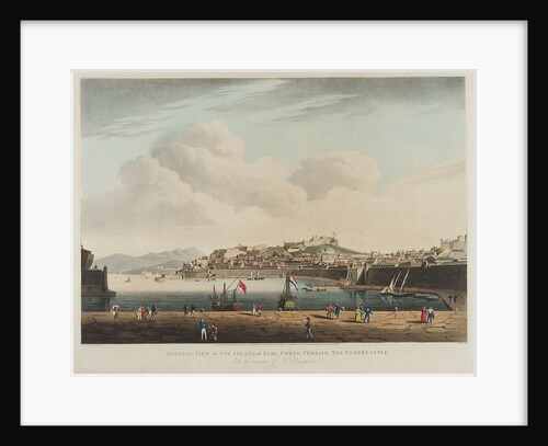 General view of the island of Elba, Porto Ferraio, the town & castle, late the retreat of N. Bonaparte by A.S. Terreni