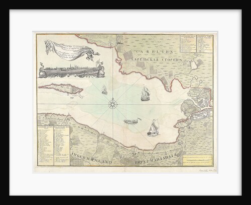 Chart of Cronstadt, circa 1720 (with key) by unknown