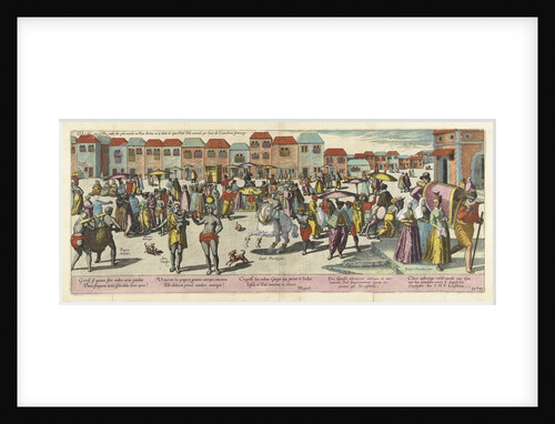 Street Scene in Goa, 1599 by Johannes Doetechum