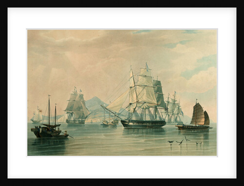 Opium ships at Lintin in China, 1824 by William John Huggins