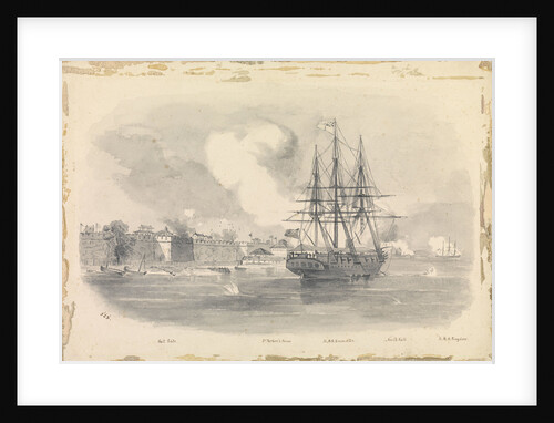 5. Capture of Ningpo, showing salt Gate, Dr Palmer's House HMS Encounter, North Gate, HMS 'Ringdove' by SES