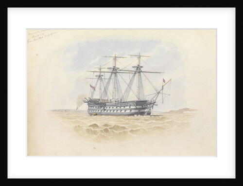 'Monarch' at Sheerness from the 'Trafalgar' 29 January 1851 by George Pechell Mends