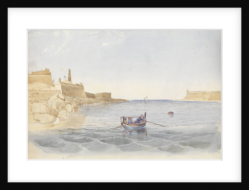 Fort St Elmo and the entrance to the Grand Harbour, Malta, 20 March 1852 by George Pechell Mends