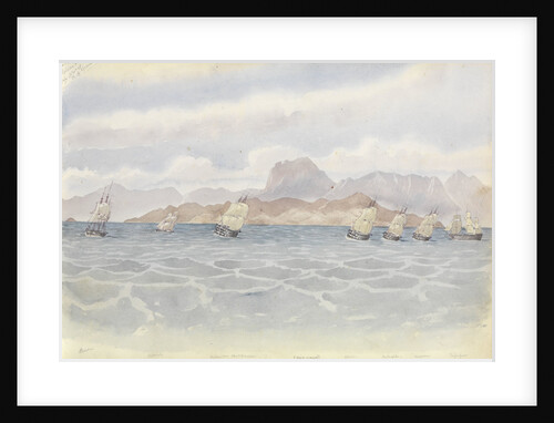 The Mediterranean fleet under Rear-Admiral Dundas off south-east Spain, Roldan's Gap in sight to the north-west, 7 June 1852 by George Pechell Mends