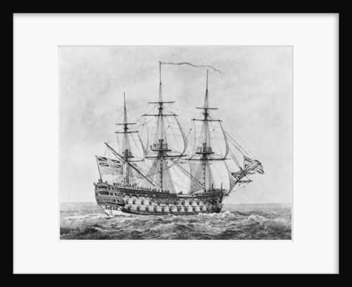 British 90-gun ship, 1766-1777 by Robert Pollard