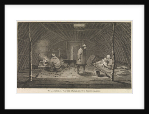 The inside of a winter habitation in Kamtschatka by John Webber