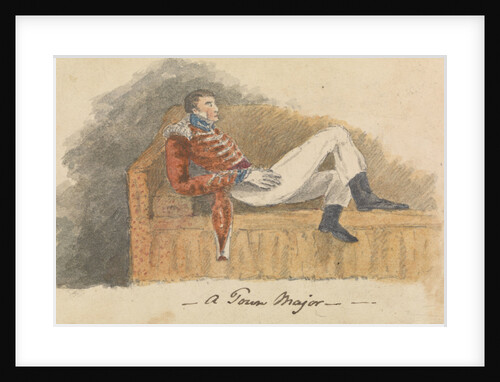 Soldier in uniform lounging on a sofa by Robert Streatfeild