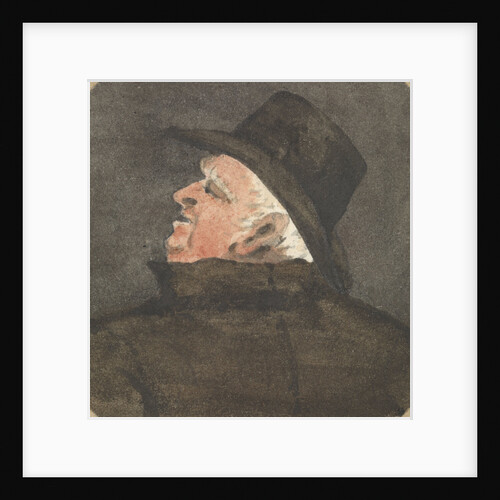 Man wearing a hat, seen from behind with him looking to the left by Robert Streatfeild