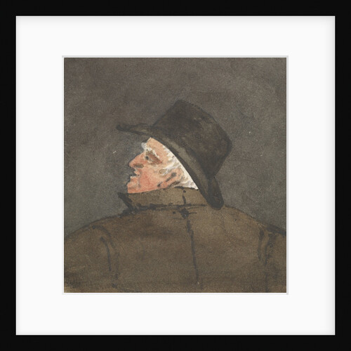 Man wearing a hat, seen from behind with him looking to the left by Robert Streatfeild