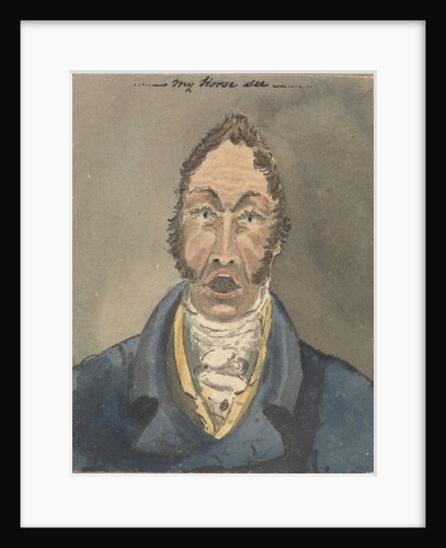 Head and shoulders of a man in blue jacket and white cravat by Robert Streatfeild