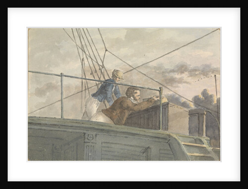 Two sailors on an upper deck, seen from below by Robert Streatfeild