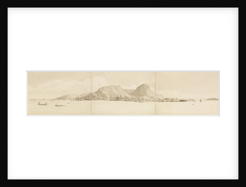 Panorama of Raiatea, Septr 1st 1849. Tahaa to the right [Society Islands] by Edward Gennys Fanshawe