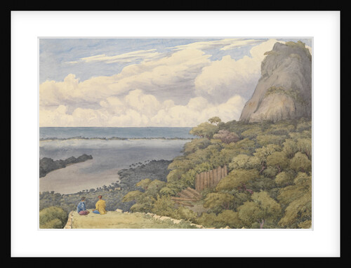 Bora bora [Society Islands], from a ruined native fort above the chief village on the East side of the island, Septr 5th 1849 by Edward Gennys Fanshawe