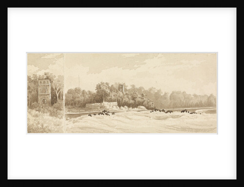 Ruined tower on the site of the old town of Panama, destroyed by Morgan the Buccaneer in 1670, March 1850 by Edward Gennys Fanshawe