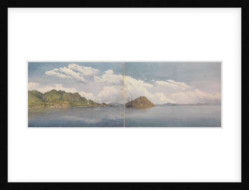 Taboga, Bay of Panama - Islands of Perico, Hill over Panama &c in the distance, March 1850 by Edward Gennys Fanshawe