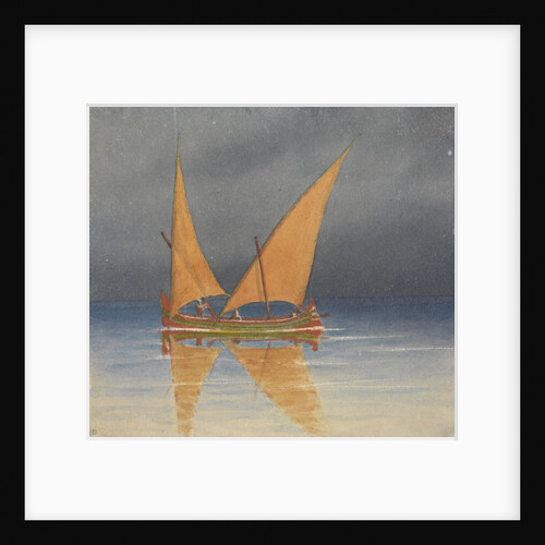 A lateen-rigged Portuguese sailing vessel, Lisbon, 1856 [Portugal] by Edward Gennys Fanshawe