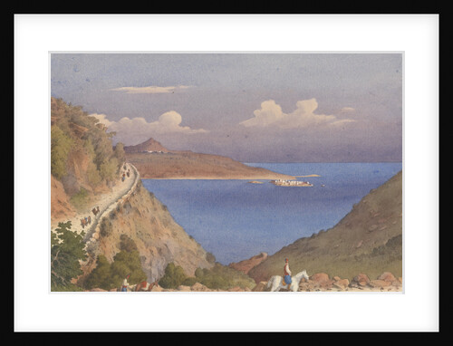 Fort of Suda [Souda], and entrance to Suda Bay, Candia [Crete], Octr. 24th 1857 by Edward Gennys Fanshawe