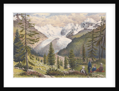 Mount Pers, Piz Palu, Zupo, Crastaguzza, Bernina, Morteratch & Buval; and the Morteratch Glacier; from near Montebello on the Bernina Road, 1880 [Switzerland] by Edward Gennys Fanshawe