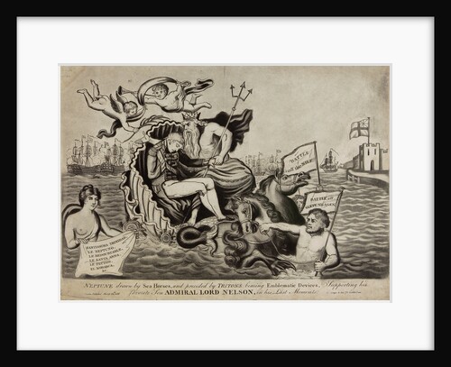 Neptune drawn by Sea Horses... by Stampa & Son