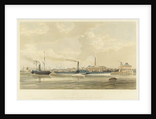 The iron steamers 'Meteor' and 'Prince of Wales' leaving Brunswick Wharf, Blackwall by S. D. Skillett