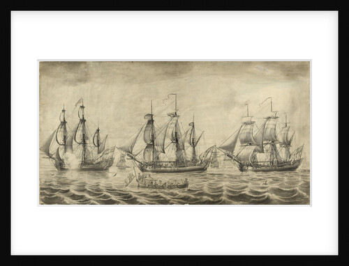Three ships of the Hudson's Bay Company off Greenwich by John Hood