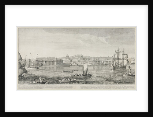Prospect of Greenwich Hospital from the River...The Old Royal House where the Governor resides stands at the farther end of it at the entrance to Greenwich Park by Jacques Rigaud