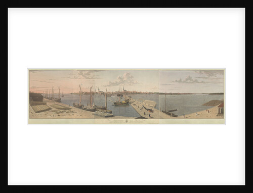 Vue panoramique de la Ville de Riga pris de l'autre cote du pont dans la Maison de Douanier by F. Fielker