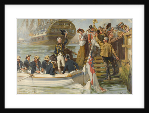 Good-Bye My Lads!' Nelson leaving Portsmouth to sail for Trafalgar on the 'Victory by Fred Roe