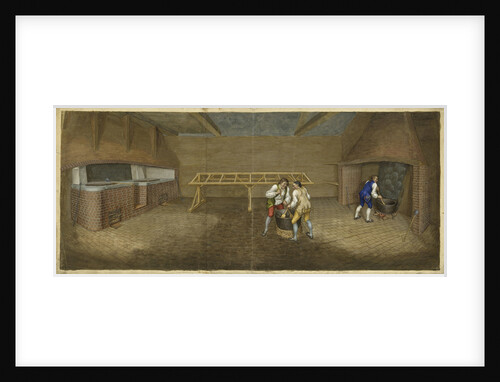 Woolwich Arsenal about 1750. Interior of Furnance Room by unknown