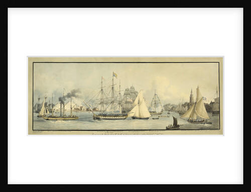 The arrival of His Majesty George the Fourth at Gravesend, after having visited Edinburgh. 1st September 1822 by John Thomas Serres