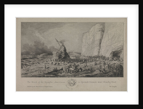 The wreck of the 'Nympha Americana' a Spanish corsair, near Beachy Head, 29 November 1747 by John Henry Hurdis