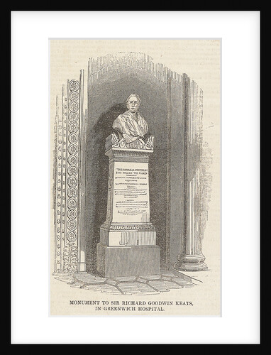 Monument to Sir Richard Goodwin Keats in Greenwich Hospital by Francis Chantrey