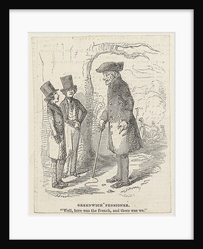 Greenwich Pensioner. 'Well, here was the French, and there was we.' by John Leech
