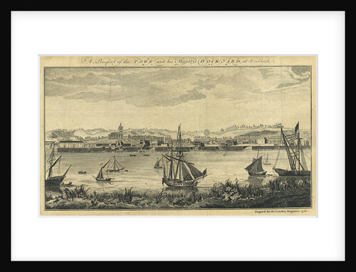 A Prospect of the Town and his Majesty's Dockyard at Woolwich by unknown